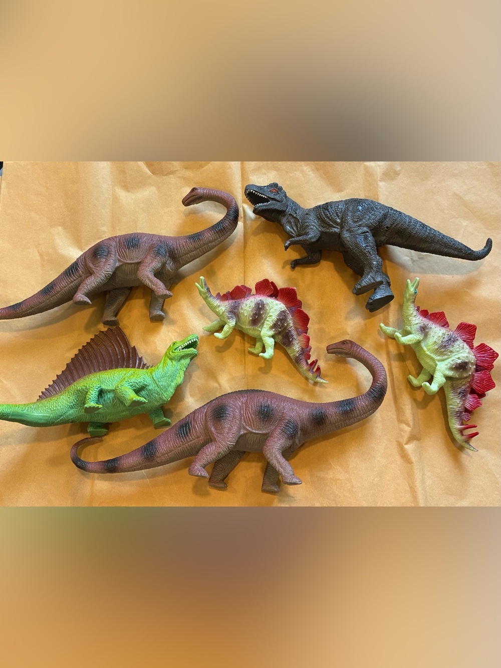 Lot of 6 Prehistoric Dinosaur Figures Plastic/Vinyl Children’s Toys